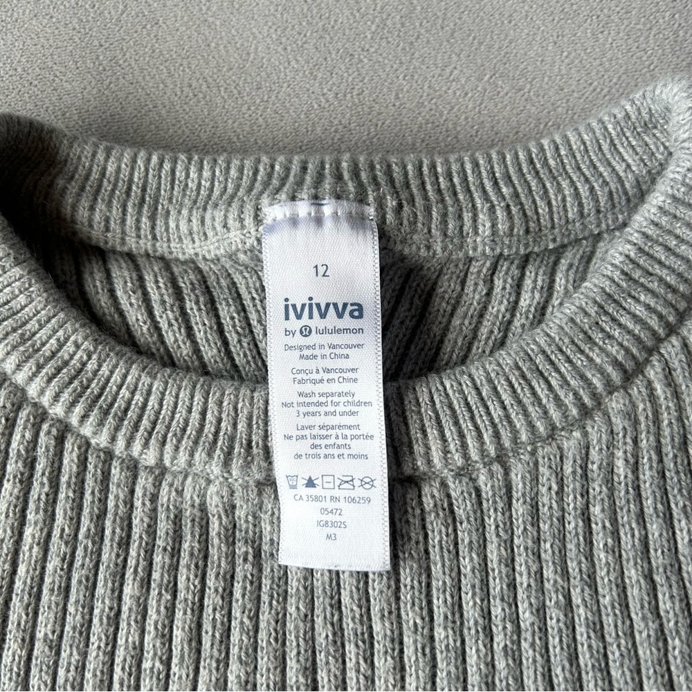 Ivivva ~ Knit Sweater Dress ~ Girls Size 12 - Picture 6 of 11